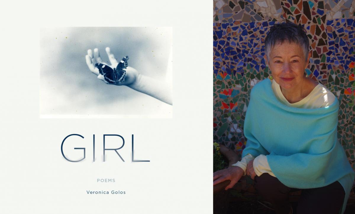image of the cover of "GIRL" next to author Veronica Golos