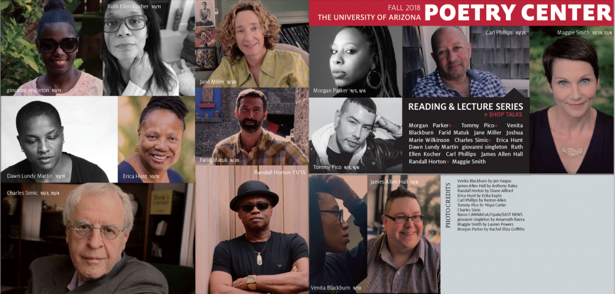 Collage of Fall 2018 Reading & Lecture Series readers