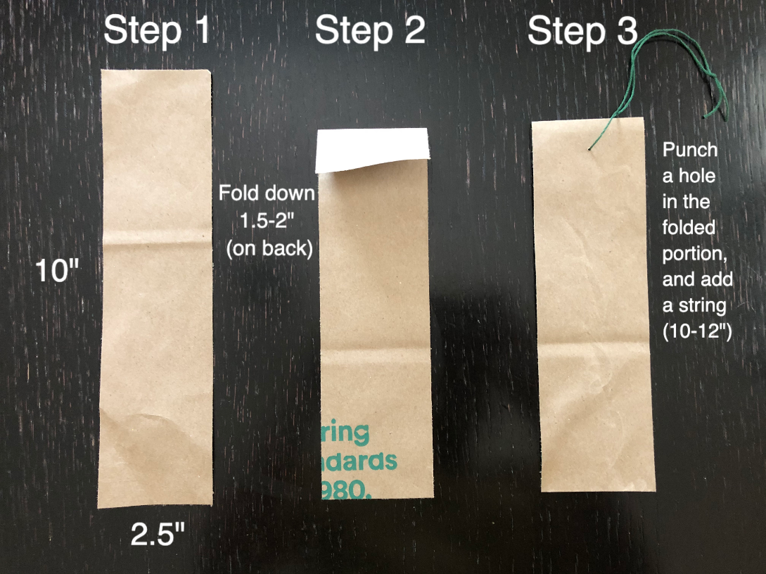 Step by step illustration of instructions for weathergrams