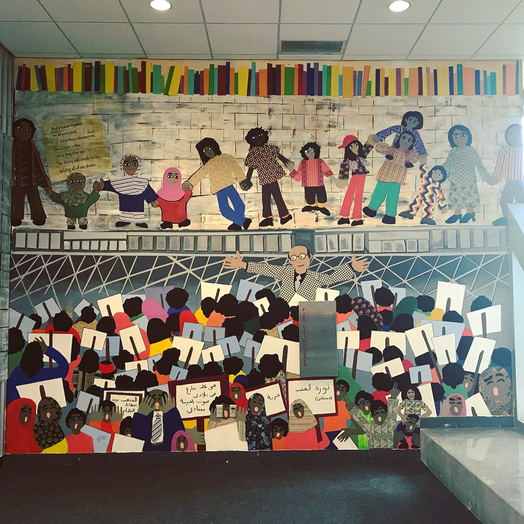 Hands Around the Library Mural