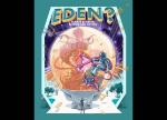 A teal poster with the word Eden? in large font above a science-fiction-inspired image of an astronaut and a large plant