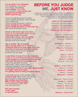 Red and beige broadside featuring line art of a hummingbird 