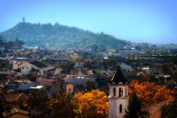Aerial shot of Plovdiv, Bulgaria in the autumn / photo by Deniz Fuchidzhiev