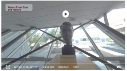 bust of Robert Frost from a still of the Poetry Center's 360 Interactive Tour
