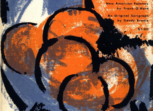 Front cover of the magazine Folder, no. 3, featuring an abstract painting in blue and orange. 