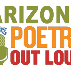 Icon reading "Arizona Poetry Out Loud" with a green microphone